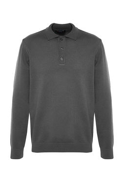 Antrasit Regular Polo Yaka Duz Kazak TMNAW24KZ00067