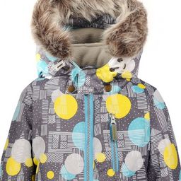 Зимний комбинезон для детей с лямками, MATTY 2210 Серый-жёлтый - Caimano фото 11
