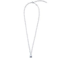 Колье - цепь с замком из серебра