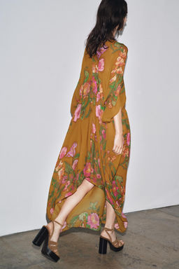 ZW COLLECTION FLORAL OVERSIZE DRESS - Zara фото 4