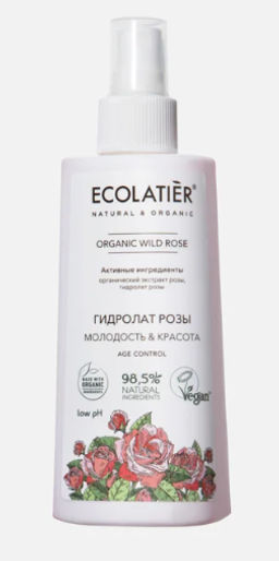 Ecolatier Organic Farm GREEN ДЛЯ ЛИЦА Гидролат-спрей "WILD ROSE" 150мл
