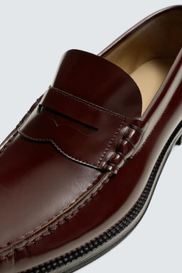 LEATHER PENNY LOAFERS - Zara фото 6