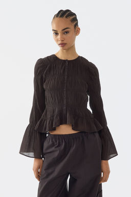 Blusa fruncida de algod?n - H&m фото 3