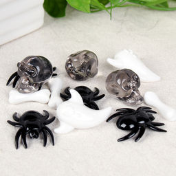 Декоративные камни 70г Пауки и кости / XM-68 /уп 200/ пластик - Галеонтрейд фото 2