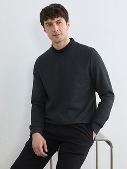 Bisiklet Yaka Erkek Sweatshirt