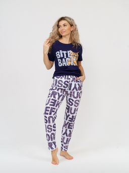 775/2 Пижама "Буквы/т.синий"