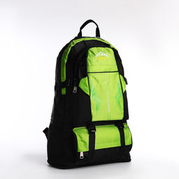 Рюкзак на молнии с увеличением, 65Л, 4 наружных кармана, цвет зелёный - Simaland фото 3