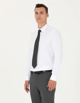 Beyaz Slim Fit Uzun Kollu Basic G_mlek - Pierre cardin фото 3