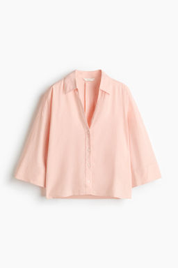 Camisa en mezcla de lino