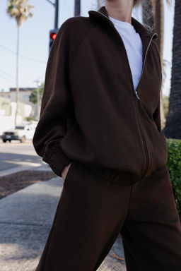 SOFT ZIP-UP SWEATSHIRT - Zara фото 4