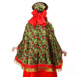 Карнавальный костюм Народные гуляния. Рябиновые гроздья, накидка, кокошник, р-р 42-50 - Страна карнавалия фото 2