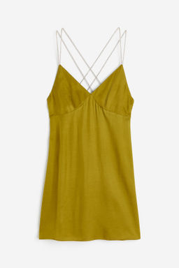 Vestido de sat?n con tirantes de strass - H&m фото 2