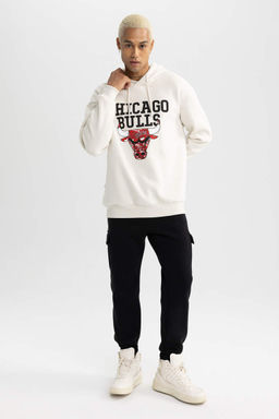 DeFactoFit Толстовка свободного покроя с капюшоном NBA Chicago Bulls  фото 2