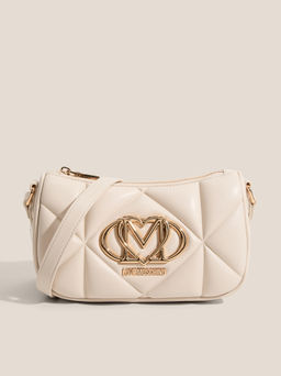 Кросс-боди LOVE MOSCHINO EMBOSSED Q Артикул 4561060, молочно-белый