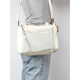 Сумка женская искусственная кожа ADEL-279/ММ. 1отдел+плеч/рем. бежевый/серый флотер 259115 - Adelia фото 5