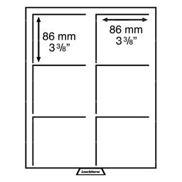Кассета на 6 ячеек для хранения и презентации монет до 86 мм, MB XL (LEUCHTTURM 331319)