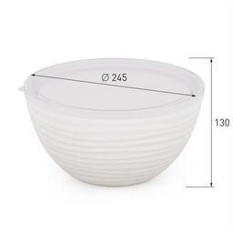 Набор чаш "Оазис" 2,5л и 4л (с крышкой) (белый) М8716