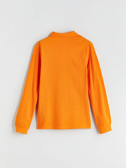 Polo Yaka Uzun Kollu K?z ?ocuk Ti??rt