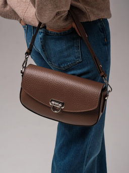 Кожаная сумка Azaro 31049 коричневый какао соло