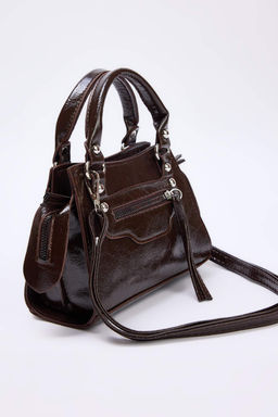 Koyu Kahverengi Capraz Ask?l? Kad?n Mini Boy Tote Canta TWOAW25OC00004 - Trendyolmilla фото 2