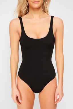 TRENDYOLMILLA Saks S?rt Dekolteli Regular Mayo TBESS24MA00043 фото 3