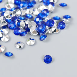 Цена за 2 шт. Декор для творчества в бутылочке Стразы. Ярко-синий набор 250 шт d=0,6 см 4х3х3 см - Арт узор фото 2