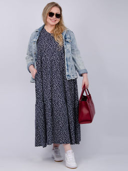 Платье "Диона" горох, трикотаж (М)