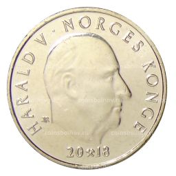 Монета 20 крон 2018 года Норвегия  150 лет норвежской треккинговой ассоциации
