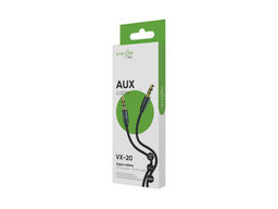 AUX кабель 3.5-3.5мм (M-M) 1м ("Vixion VX-20", GS-00028889) силиконовый, черный