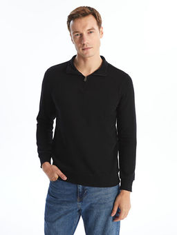 Dik Yaka Erkek Sweatshirt