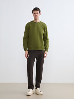 Bisiklet Yaka Erkek Kal?n Sweatshirt