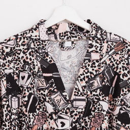 Халат женский удлинённый Этель «Леопард», размер 50-52, вафля 200 г/м², хлопок