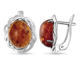 Серьги, янтарь, СПН4026