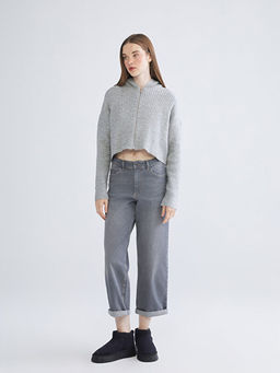 Kap??onlu Crop Kad?n Triko H?rka