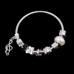 Браслет Пандора Шамбала и жемчужина с символами благополучия металл