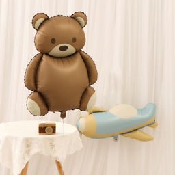 Воздушный шар фольгированный 35" «Милый мишка»