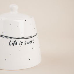 Сахарница SL Home «Милый дом», 180 мл, 9×7 см, фарфор, белая