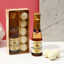 Подарочный набор косметики новогодний Море позитива, гель для душа шампанское 250 мл, бомбочки для ванны 5?40 г, Чистое счастье