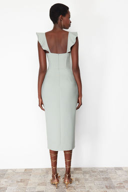 TRENDYOLMILLA Siyah Dokuma Elbise TPRSS24EL00134 фото 16