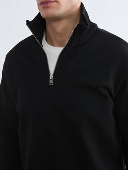 Dik Yaka Erkek Kal?n Sweatshirt