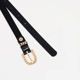 Ремень женский, ширина 1.4 см, пряжка металл, цвет чёрный - Simaland фото 2