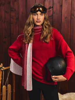 Джемпер с шарфом из хлопка / Zarina