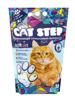 Наполнитель впитывающий силикагелевый CAT STEP Arctic Art, 3,8 л