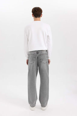 Джинсовые брюки Baggy Fit с широким узором и нормальной талией, широкие брюки - Defacto фото 7