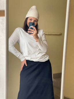 Очень теплая юбка интерсофт вместо начеса! цвет КРАСНЫЙ - Knitka wear фото 2