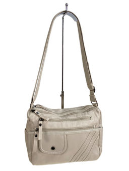 Женская сумка из искусственной кожи, цвет молочный