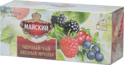 Майский. Черный (лесные ягоды) карт.упаковка, 25 пак.