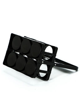 Переноска, подставка для 6 бутылок, 33 х 27,2 х 18 см, внутренний диаметр 7,8 см, черный - Simaland фото 5