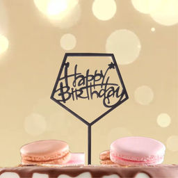 Топпер С днём рождения, акрил, цвет чёрный - Страна карнавалия фото 2