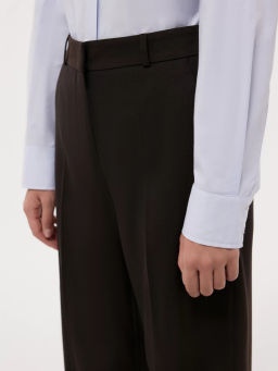 Костюмные брюки с шерстью, Коричневый, 1-41205_50190-024
